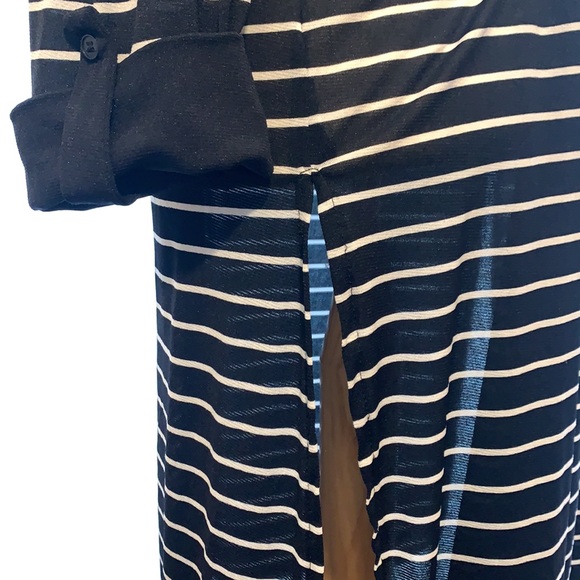 Chico’s Striped Button Down Tunic - Picture 3 of 5